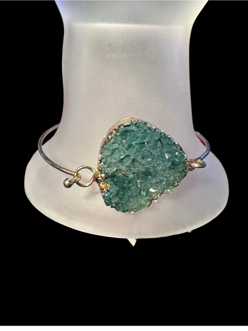 natural stone druzy bangle bracelet